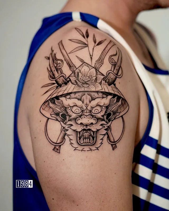 1984 studio - Blackwork - Snake & Chalice - Triceps
