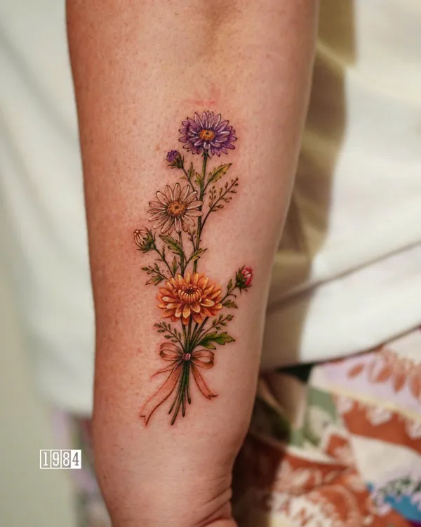 1984 studio - Realistic - Flower - Forearrm