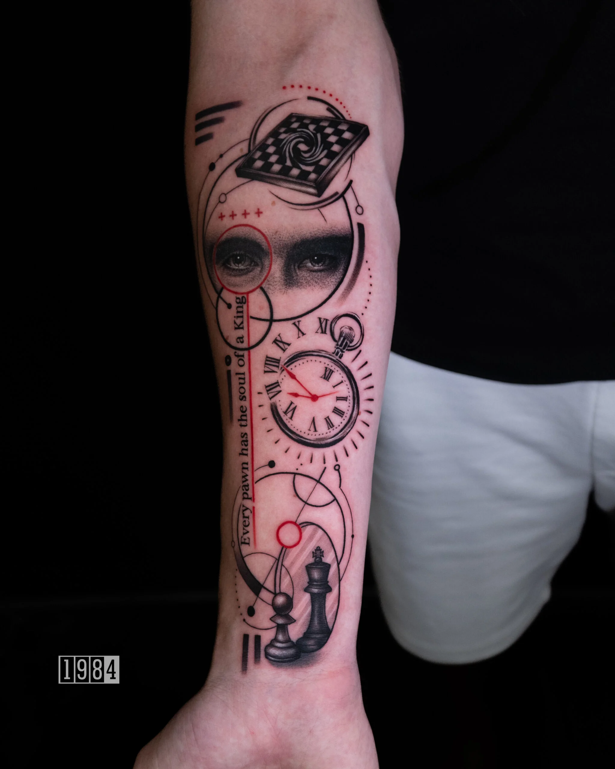 1984 Studio - Graphic - Chess Inspired - Fore arm