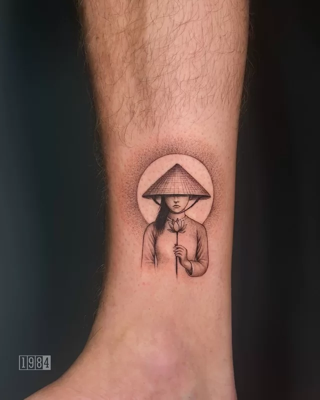 1984 Studio - Blackwork - Conical Vn Girl - Ankle