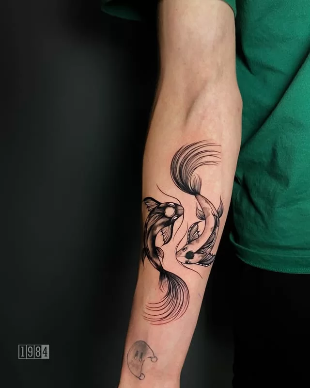 Blackwork - Fish- Arm