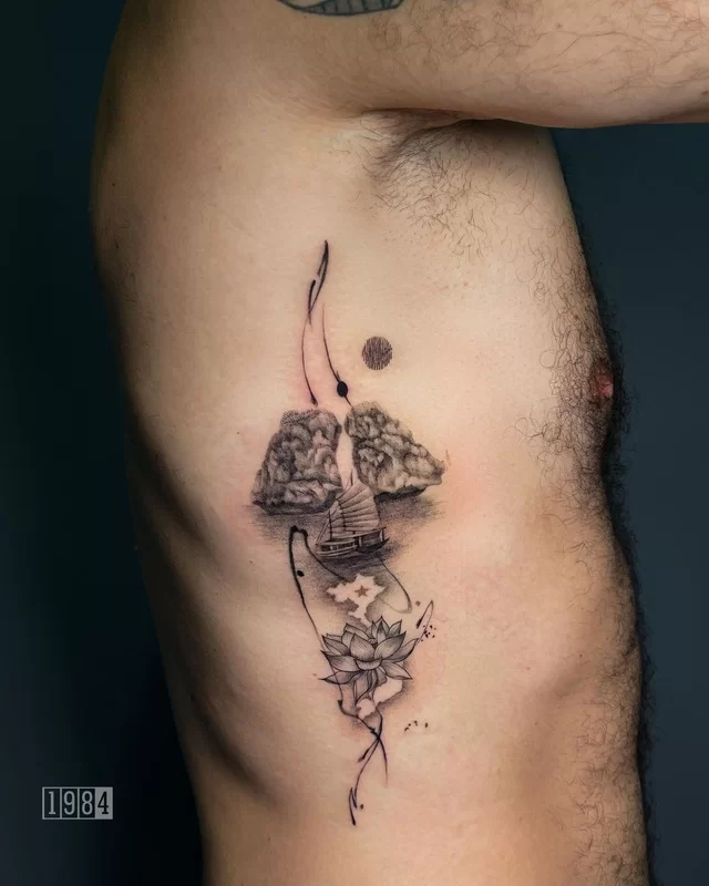 1984 Studio - Blackwork - Ha Long Bay - Rib