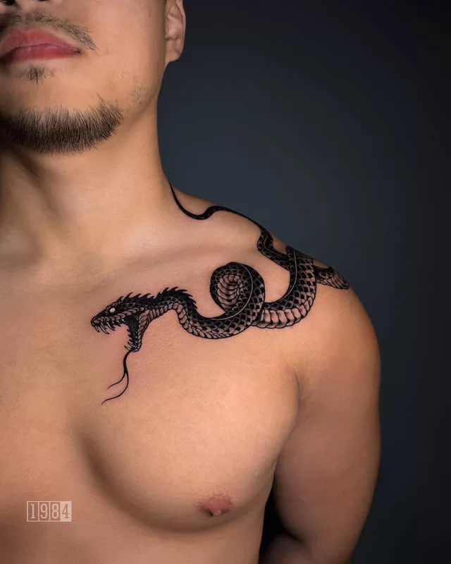 Blackwork - Snake - Arm (1)