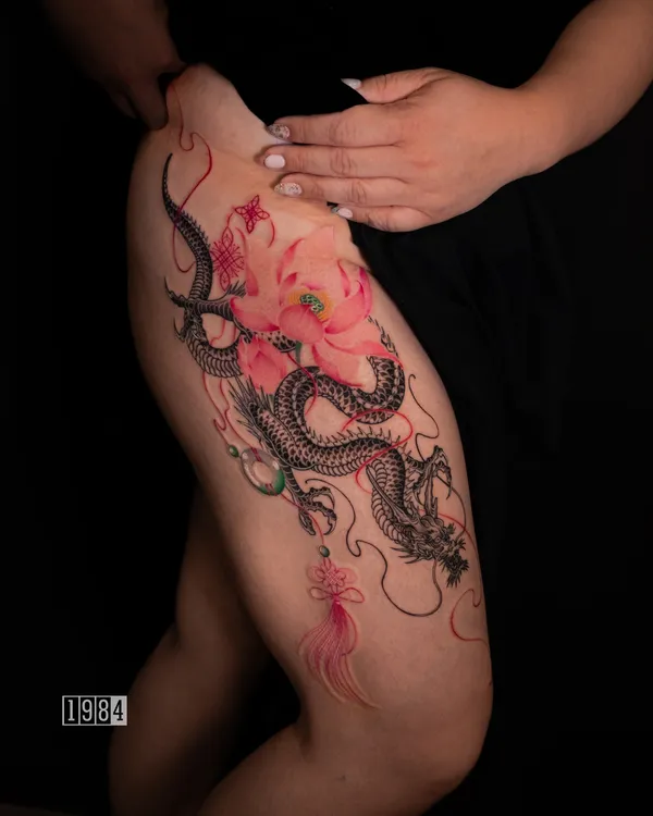 1984 Studio - Dragon - Vietnamese Inspiration - Thigh