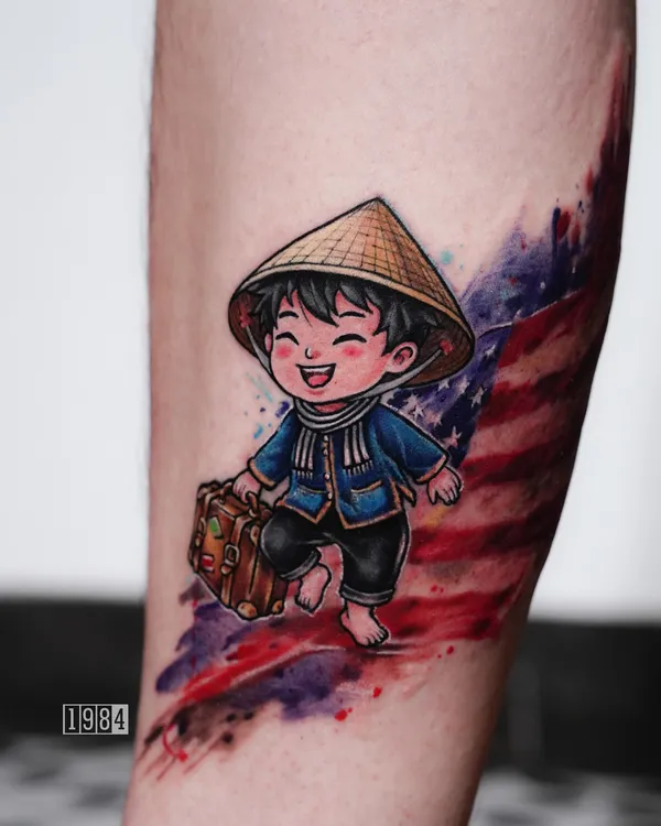 1984 STUDIO - COLOUR - FLAG BOY - LEG