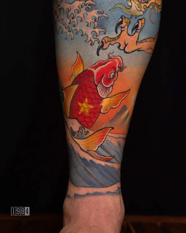 1984 Studio - Colors - Neo Japanese Dragon - Leg