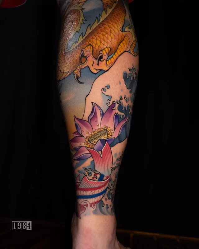 1984 Studio - Colors - Neo Japanese Dragon - Leg