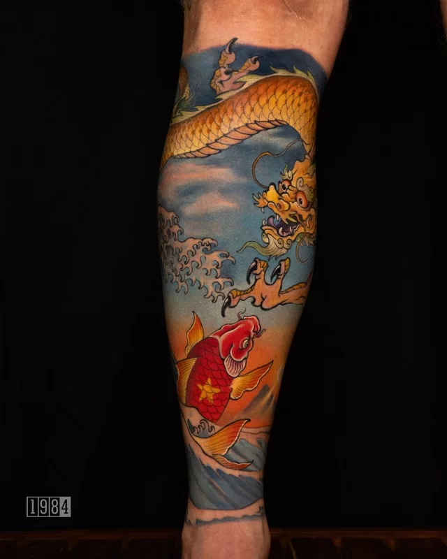 1984 Studio - Colors - Neo Japanese Dragon - Leg