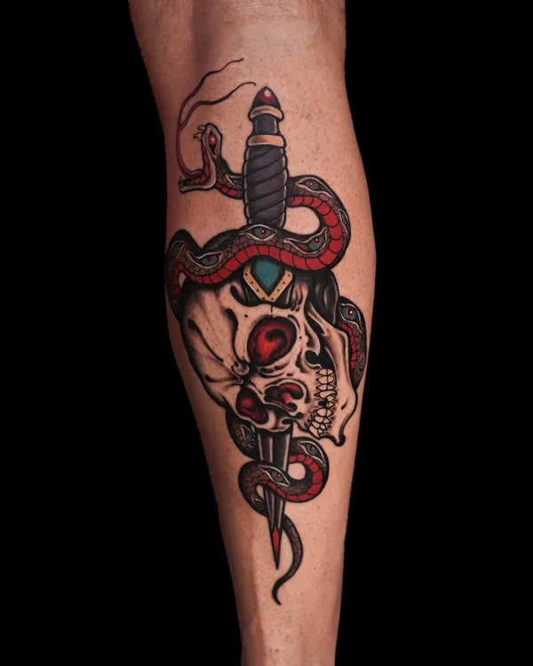 1984 Studio - Old school - Skull - Calf