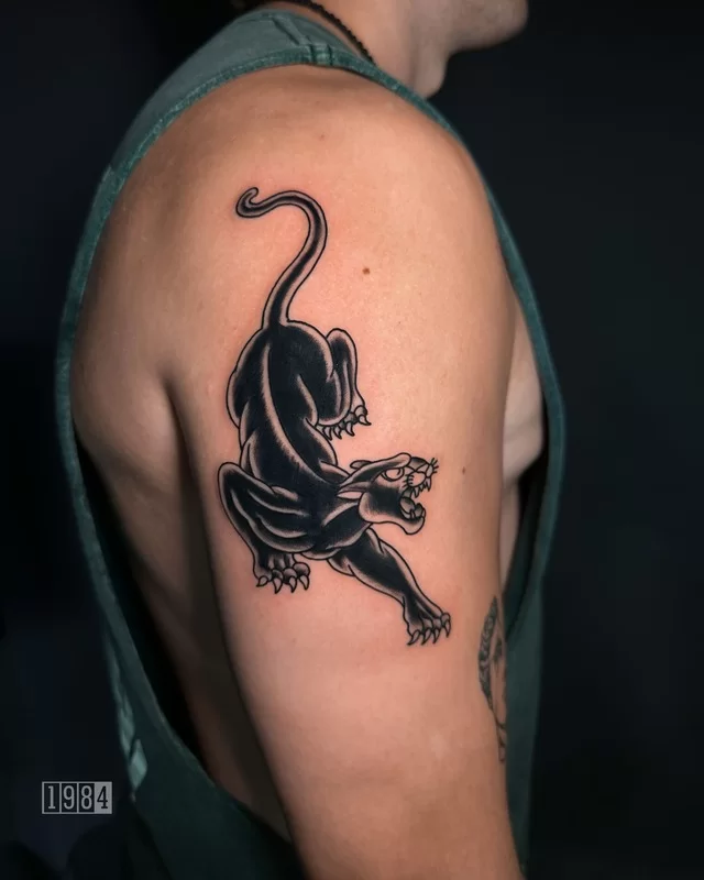 1984 Studio - old school - black leopard - arm