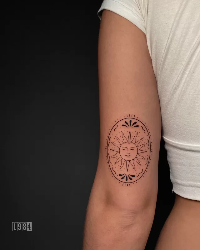 1984 Studio - Linework - Sun - Arm