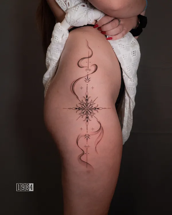 1984 Studio - Linework - Pattern - Thigh