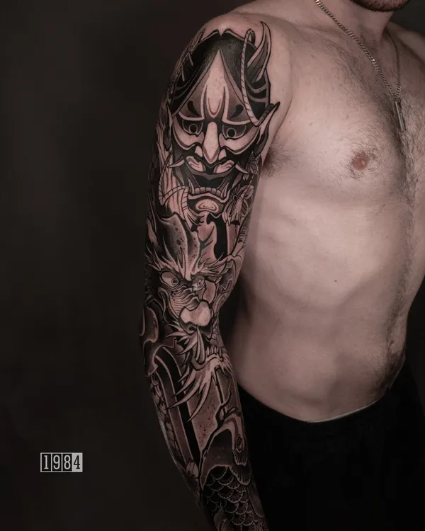 1984 Studio - Asian - Dragon & Hannya - Full hand