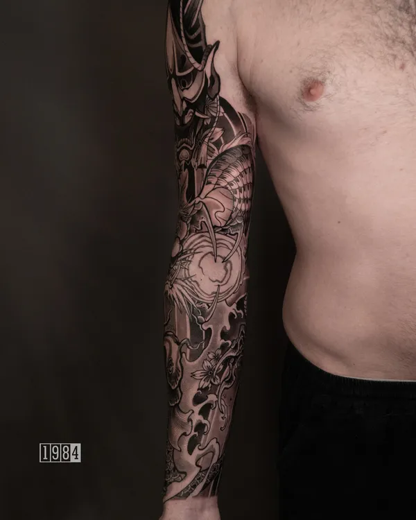 1984 Studio - Asian - Dragon & Hannya - Full hand