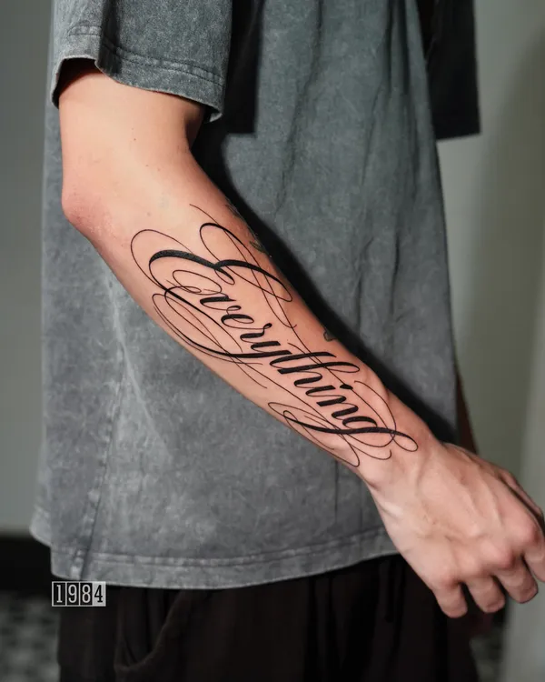 1984 Studio - Lettering - Forearm