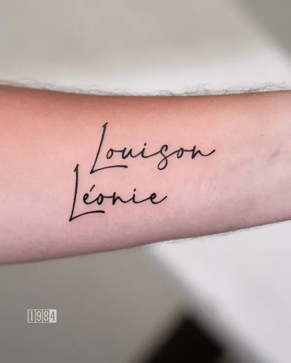 1984 Studio - Lettering - forearm