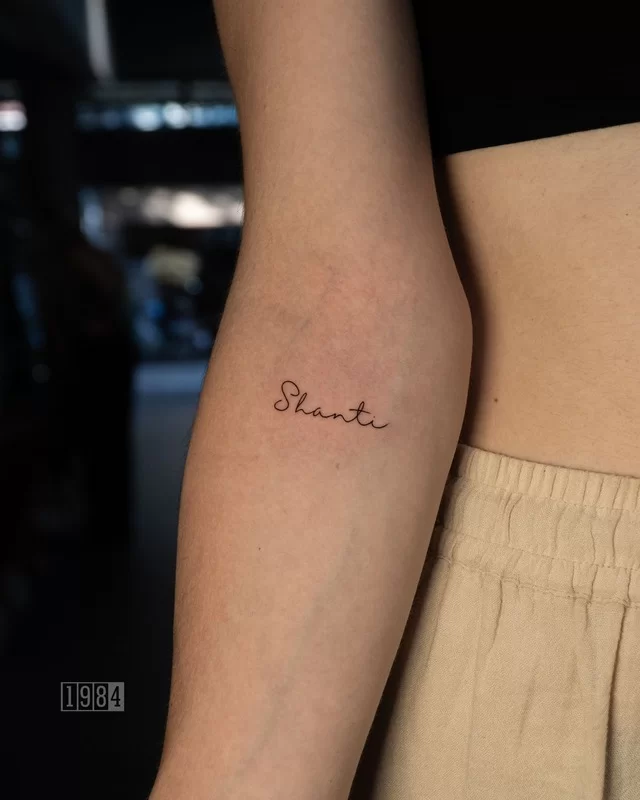 1984 Studi - Blackwork - Lettering - Arm