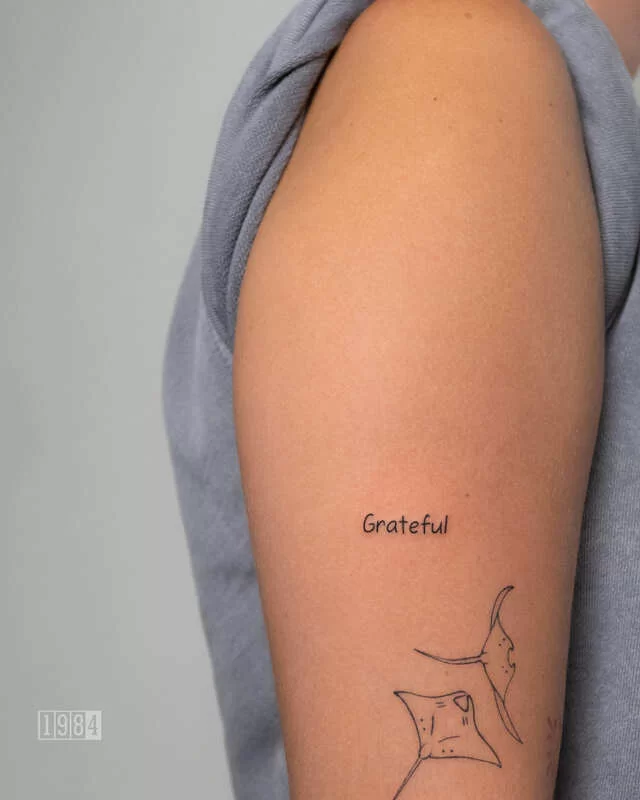 1984 Studi - Blackwork - Lettering - Arm