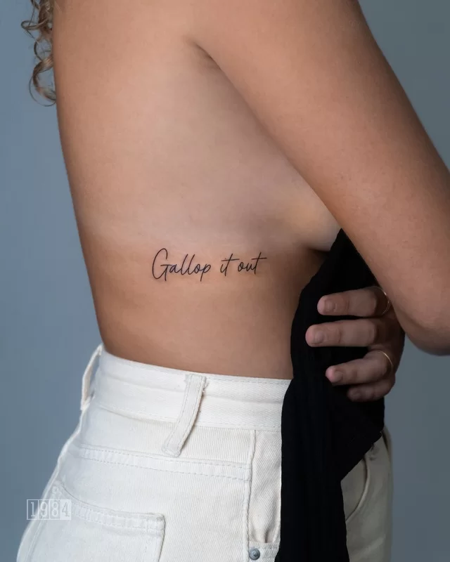 1984 Studi - Blackwork - Lettering - Rib