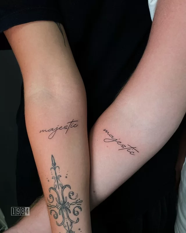 1984 Studi - Blackwork - Lettering - Arm