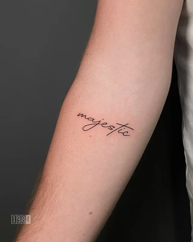 1984 Studi - Blackwork - Lettering - Arm