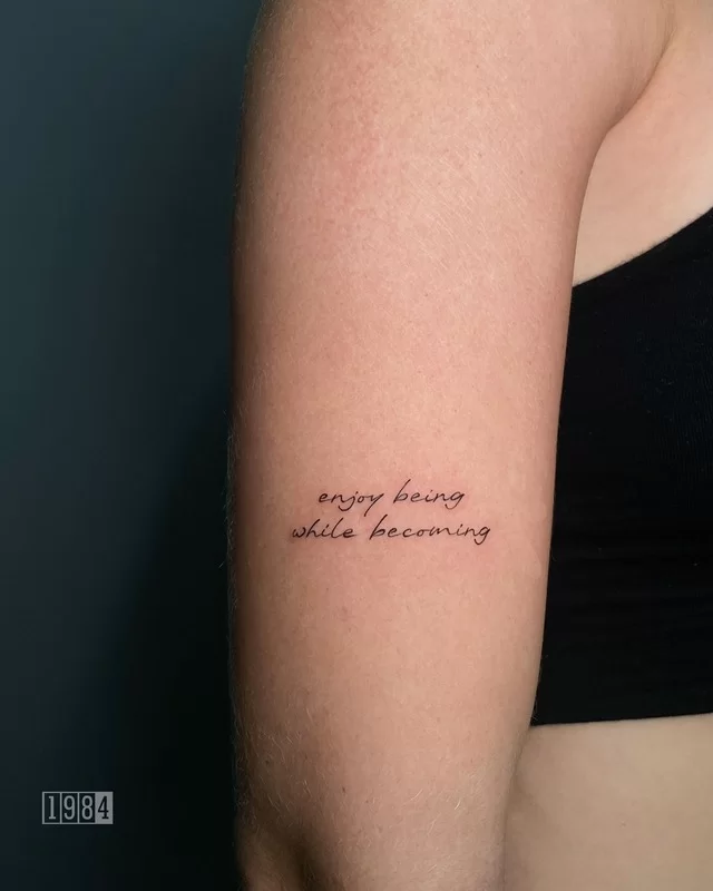 1984 Studi - Blackwork - Lettering - Arm