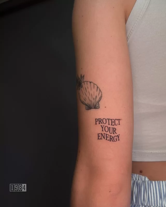 1984 Studi - Blackwork - Lettering - Arm