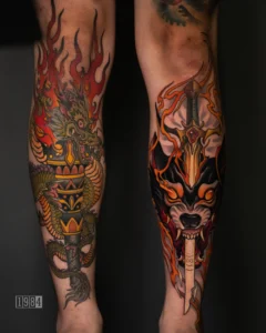 Colors Tattoo - Neo Wofl - Leg