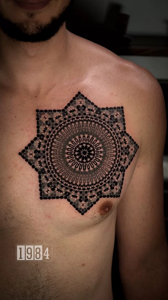 1984 Studio - Tattoo & Piercing - Mandala - Chest