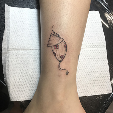 lantern outline tattoo