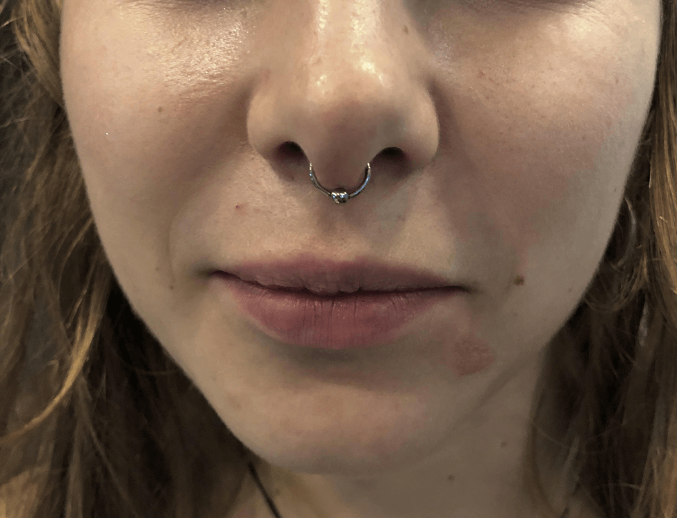 nasal septum piercing location