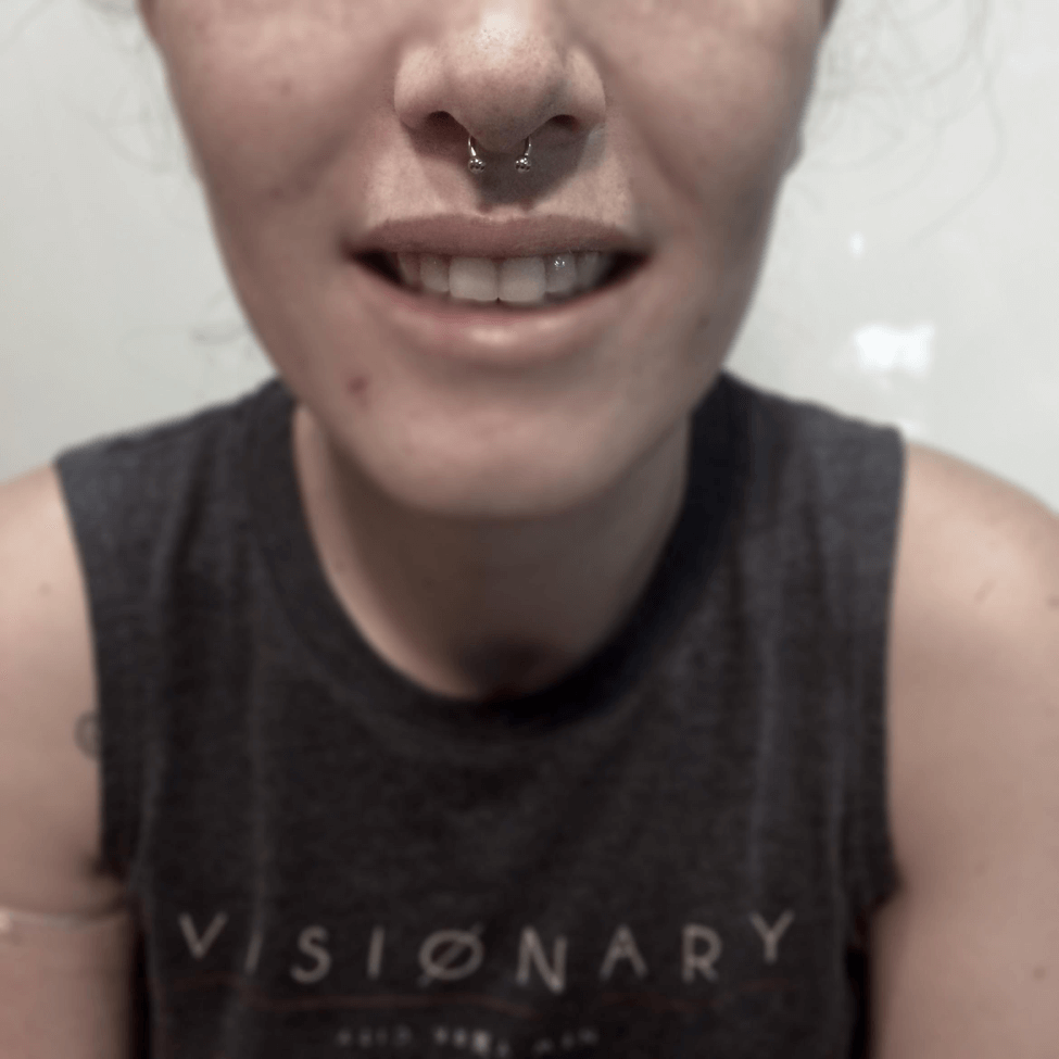 nasal septum piercing location