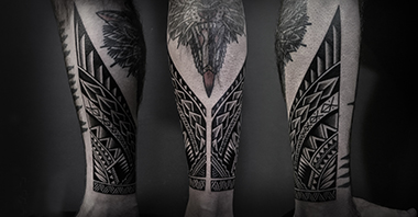 Maori Tattoo on Shin