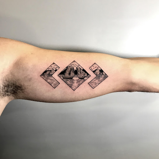 black diamond ski tattoo