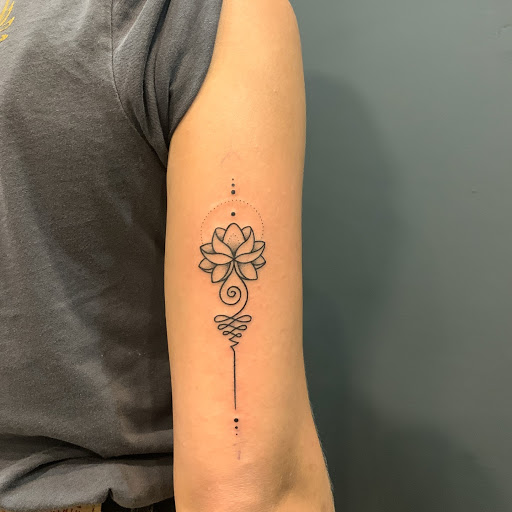 Unalome Lotus Tattoo