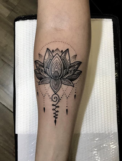 lotus tattoo hip