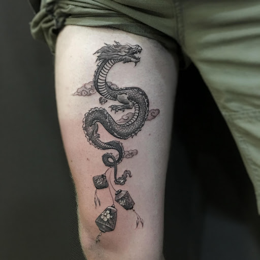 Tattoo uploaded by Craig Tompkins  Hungarian horntail dragon harrypotter  latin blackwhite  Tattoodo