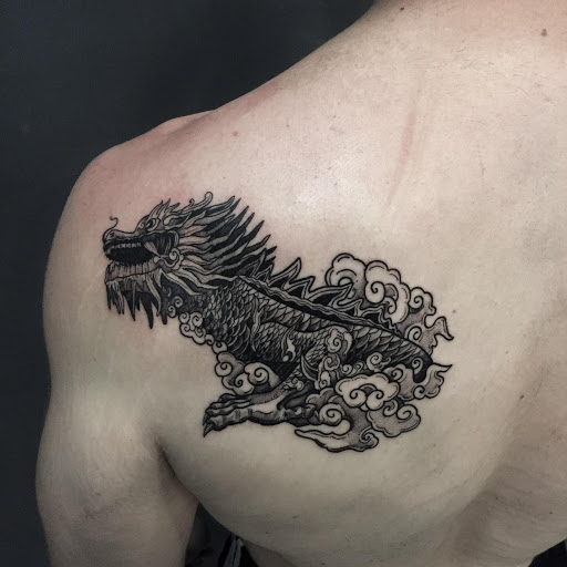 Master Mike Asian Tattoo - Dragon Scale | World Famous Tattoo Ink