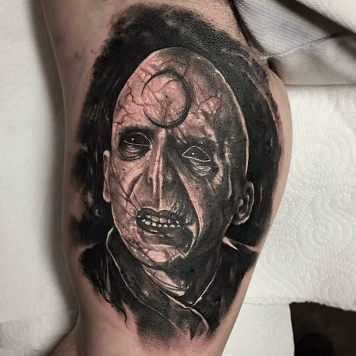 Tattoos of the Villains That Keep Harry Potter on His Toes