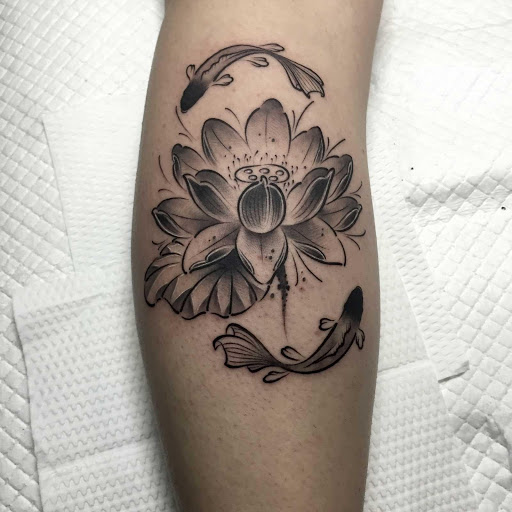 lotus flower pond tattoo