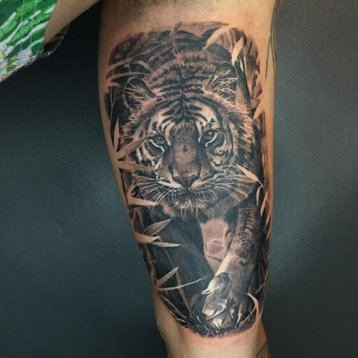 Realistic tiger tattoo