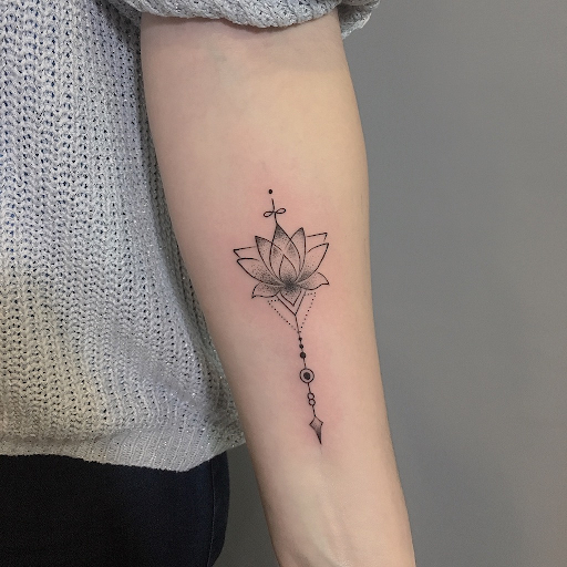 Buy Geometric Lotus Tattoo Design Stencil Online in India  Etsy