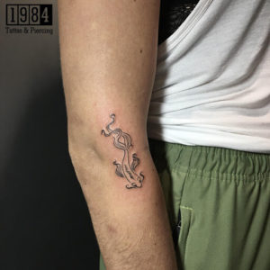 blackwork fish tattoo