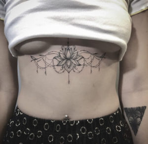 Tattoo uploaded by Chris Murphy  Underboob mandala chandelier  Tattoodo