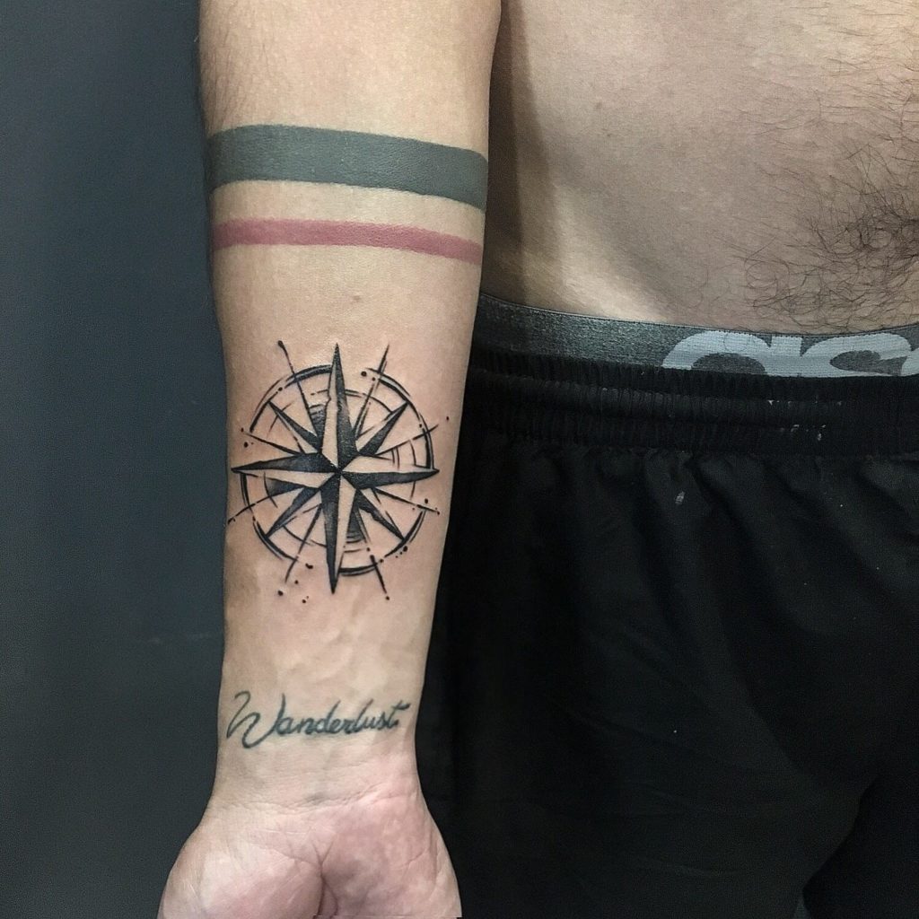 Buy Compass Tattoo Design White Background PNG File Download Online in  India  Etsy