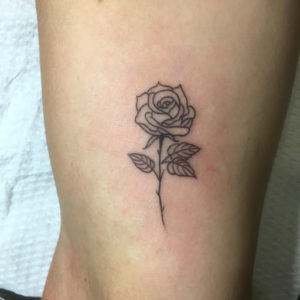 Tattoo uploaded by Elyria Black  Simple Rose outline  Tattoodo