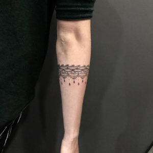 Tattoo uploaded by graffittoo  Flower band on thigh   Tattoodo