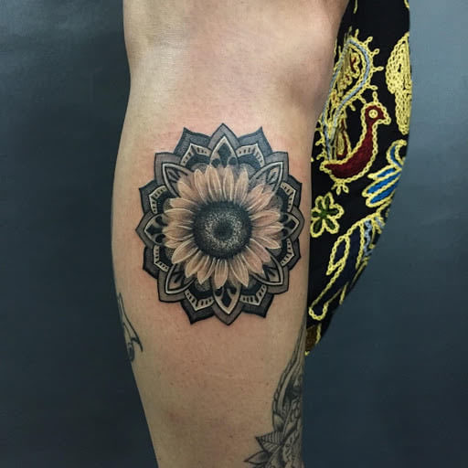 Sunflower Tattoos for Men  Sunflower tattoo Sunflower tattoo design Sunflower  tattoo thigh