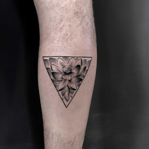 Realism Lotus tattoo men at theYoucom