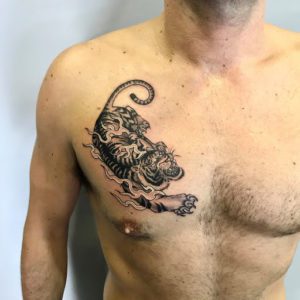 powerful tiger tattoo